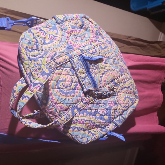 Vera Bradley Tote Bag or Crossbody Bag, Size: Large Blue Multi-Colored - Picture 10 of 16